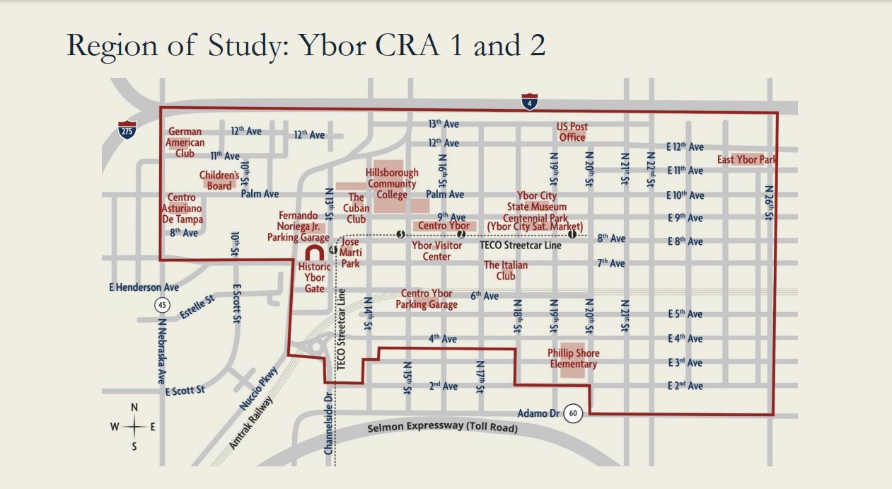 Ybor Region Map